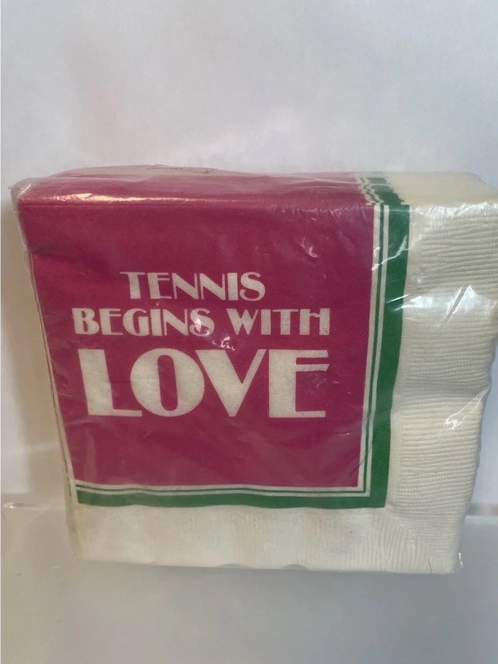 Vintage Pam Marker Paper Cocktail Napkins Tennis Theme Pack of 30 Sealed